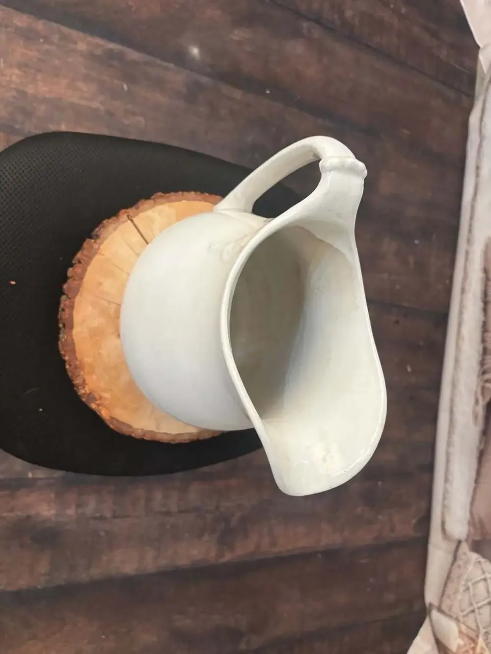 Antique White Ironstone Pitcher